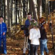 Filmen im Wald