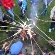 Lagerfeuer mit Stockbrot