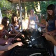 Grillen und Marshmallows